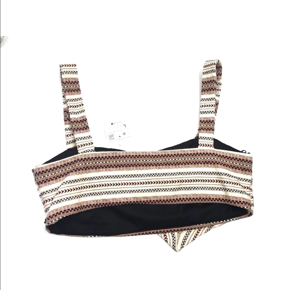 Tribal Woven Asymmetrical Bra Top - Picture 5 of 5